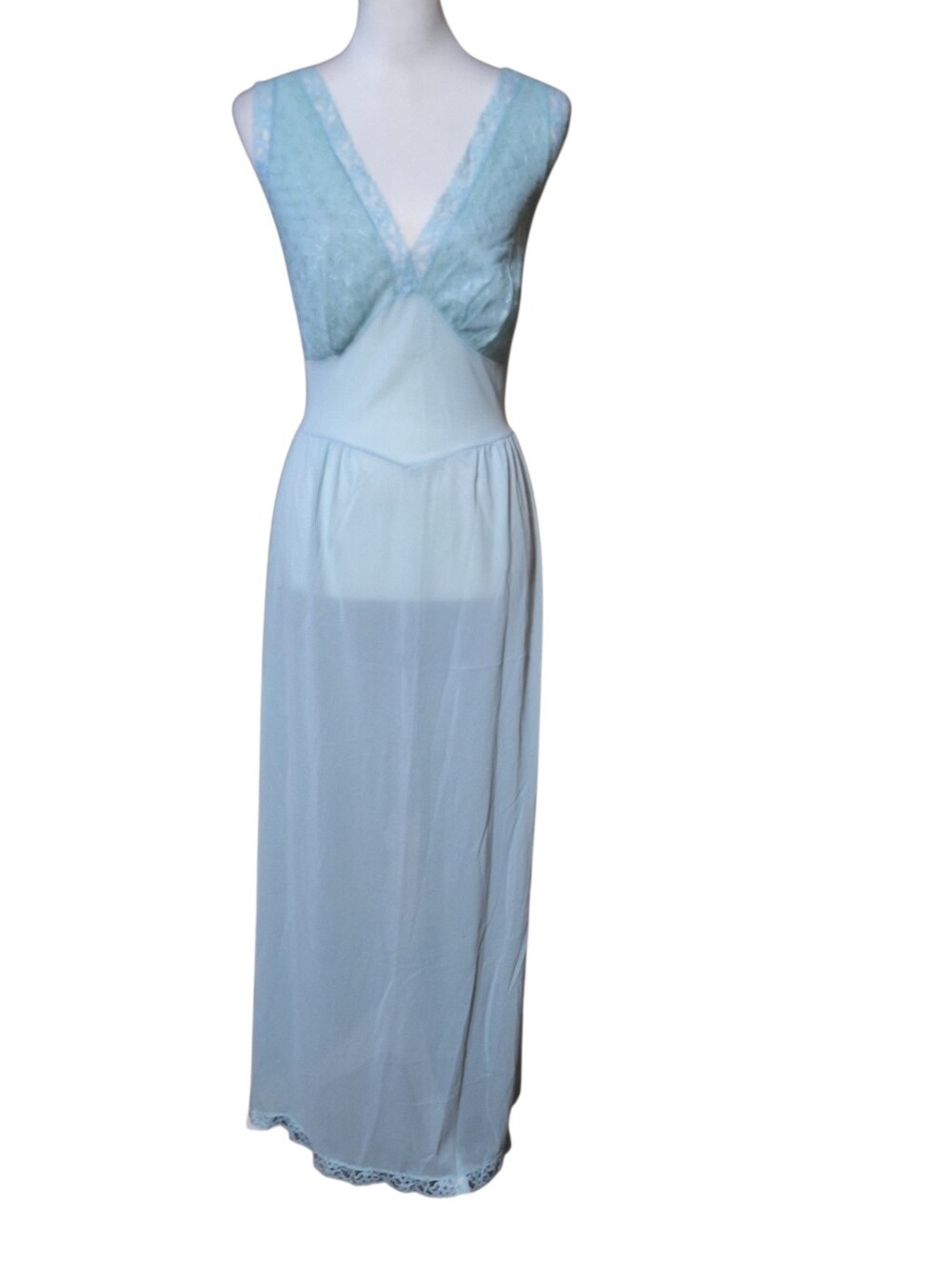 Vtg Lace Satin Babydoll Medium Slip Dress Medium Romantic Basque Coquette 90s